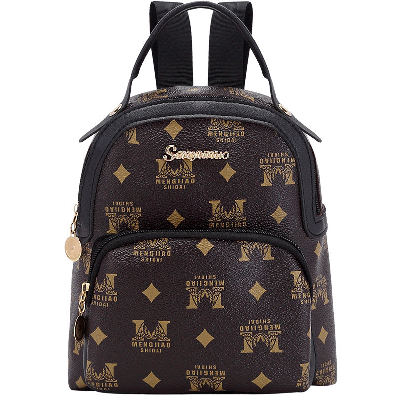 Wholesale  Women' s backpack  print cow color trendy personality fashion double-layer texture